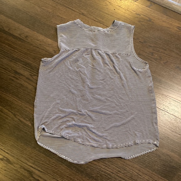 Loft Black and White Tank Top Small Petite SP Stripe Striped - Picture 6 of 8